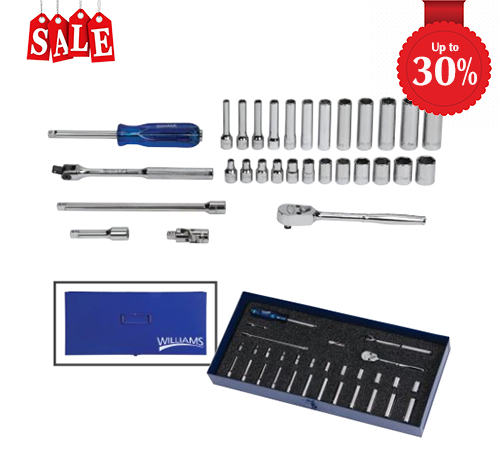 BỘ ĐỒ NGHỀ 30 CHI TIẾT 1/4″  WILLIAMS