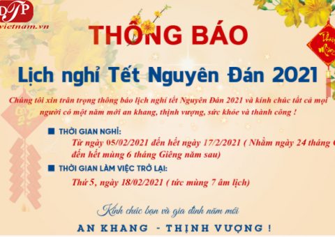 THÔNG BÁO LỊCH NGHỈ TẾT NGUYÊN ĐÁN 2021