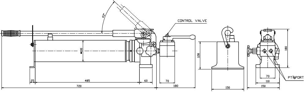 BƠM TAY THỦY LỰC TONNERS 2 CHIỀU 4 LÍT