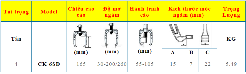 CẢO THỦY LỰC 4 TẤN CK-6SD