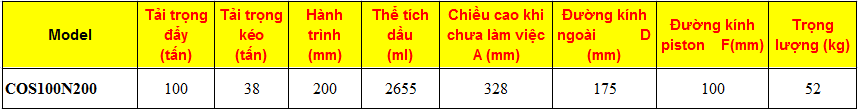KÍCH THỦY LỰC 2 CHIỀU 100 TẤN 200MM