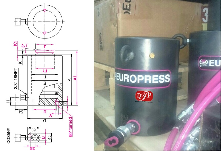 KÍCH THỦY LỰC 200 TẤN 200MM