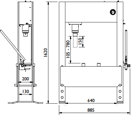 MÁY ÉP THỦY LỰC 20 TẤN