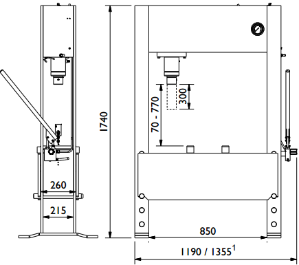 MÁY ÉP THỦY LỰC 40 TẤN P40H