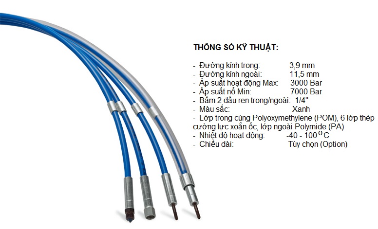 ỐNG DÂY THỦY LỰC 3000 BAR