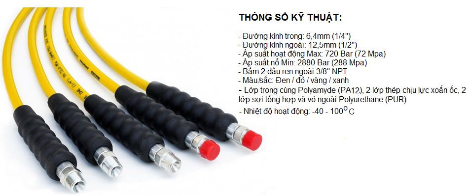 ỐNG DÂY THỦY LỰC 720 BAR
